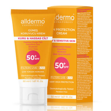 Alldermo Spf50+ Güneş Koruyucu Krem Tüp 50 ml - Alldermo