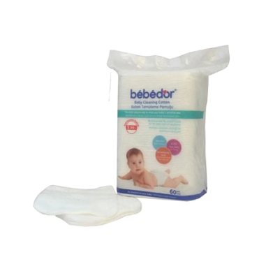 Bebedor 60'lı Bebek Temizleme Pamuğu - Bebedor