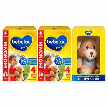 Bebelac 4 Çocuk Devam Sütü 800 g x 2 Adet (1600 g) – Ayıcık Hediyeli - Bebelac
