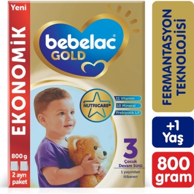 Bebelac Gold 3 Devam Sütü 800 gr 1 Yaşından Itibaren - Bebelac