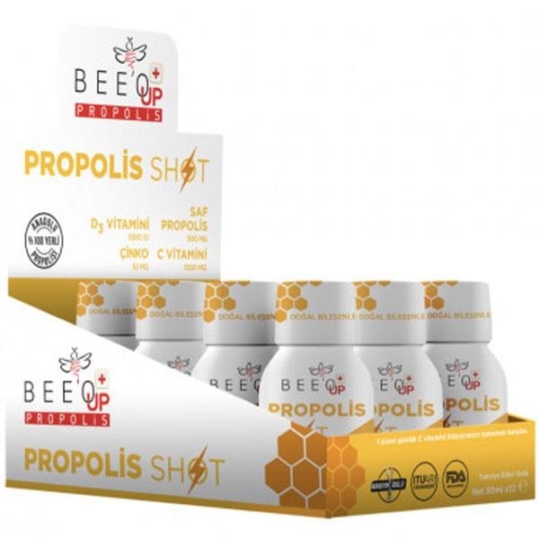 Beeo Up Propolis Çinko+D3+C Shot 50 ml - 12 Adet - 1