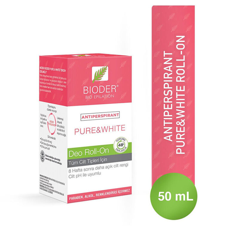 Bioder Antipersprant Pure & White Unisex Roll-On 50 ml - 1