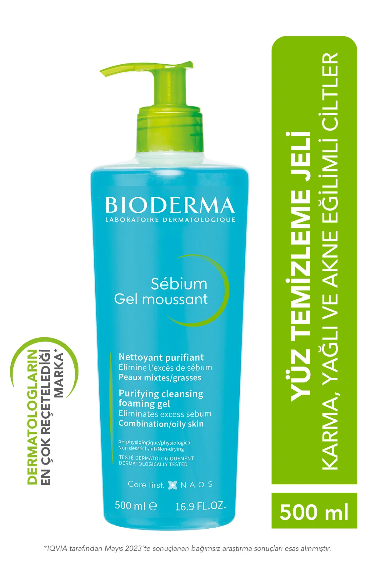 Bioderma Sebium Foaming Cilt Temizleme Jeli 500 ml - Bioderma
