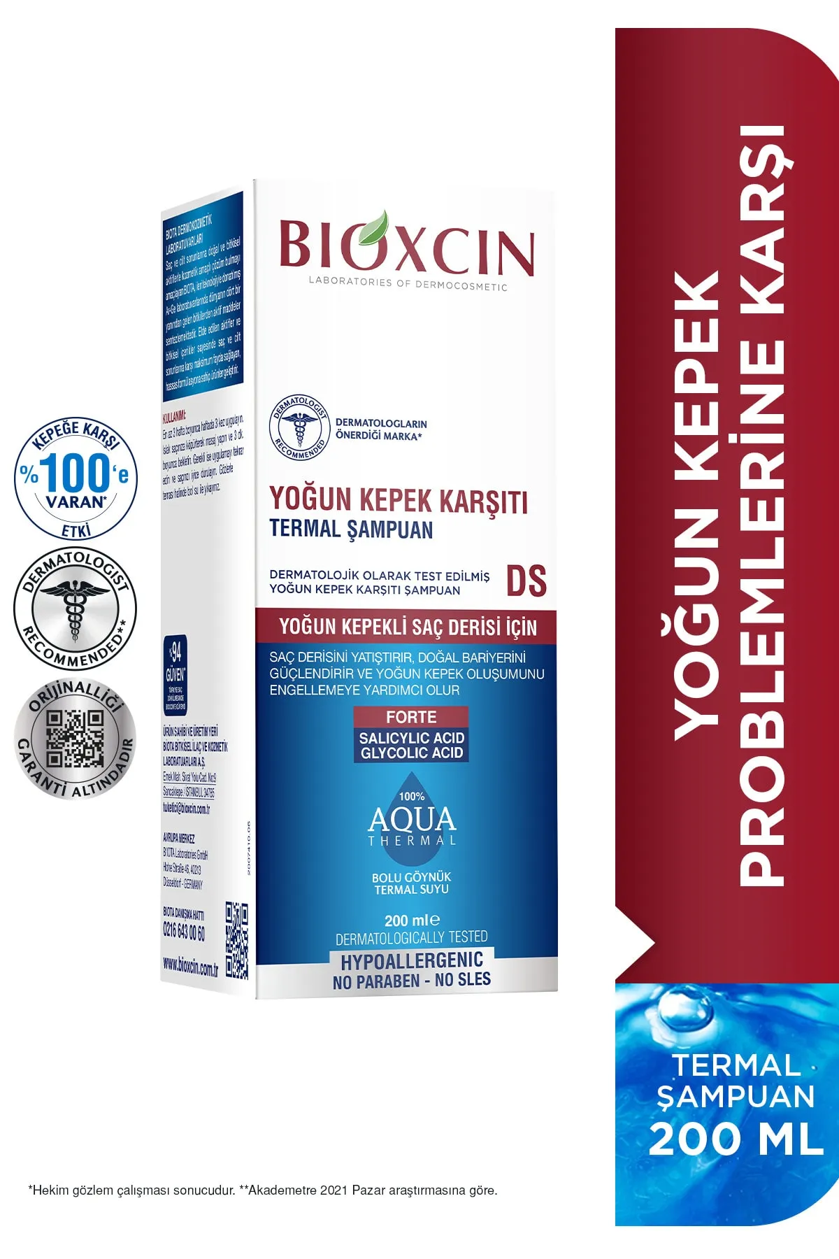 Bioxcin Aqua Thermal Yoğun Kepek Karşıtı Şampuan Ds 200ml - Bioxcin