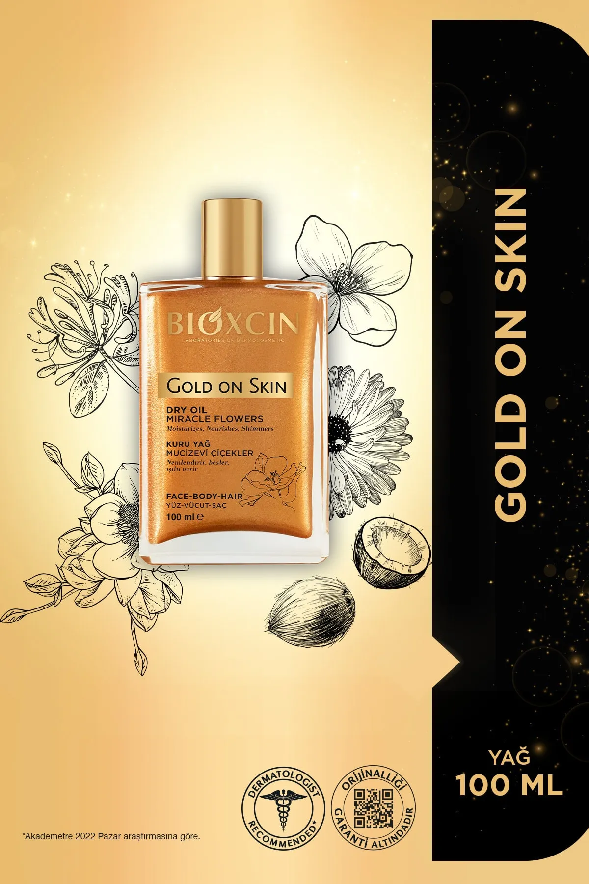 Bioxcin Gold On Skin Kuru Yağ 100 ml - Bioxcin