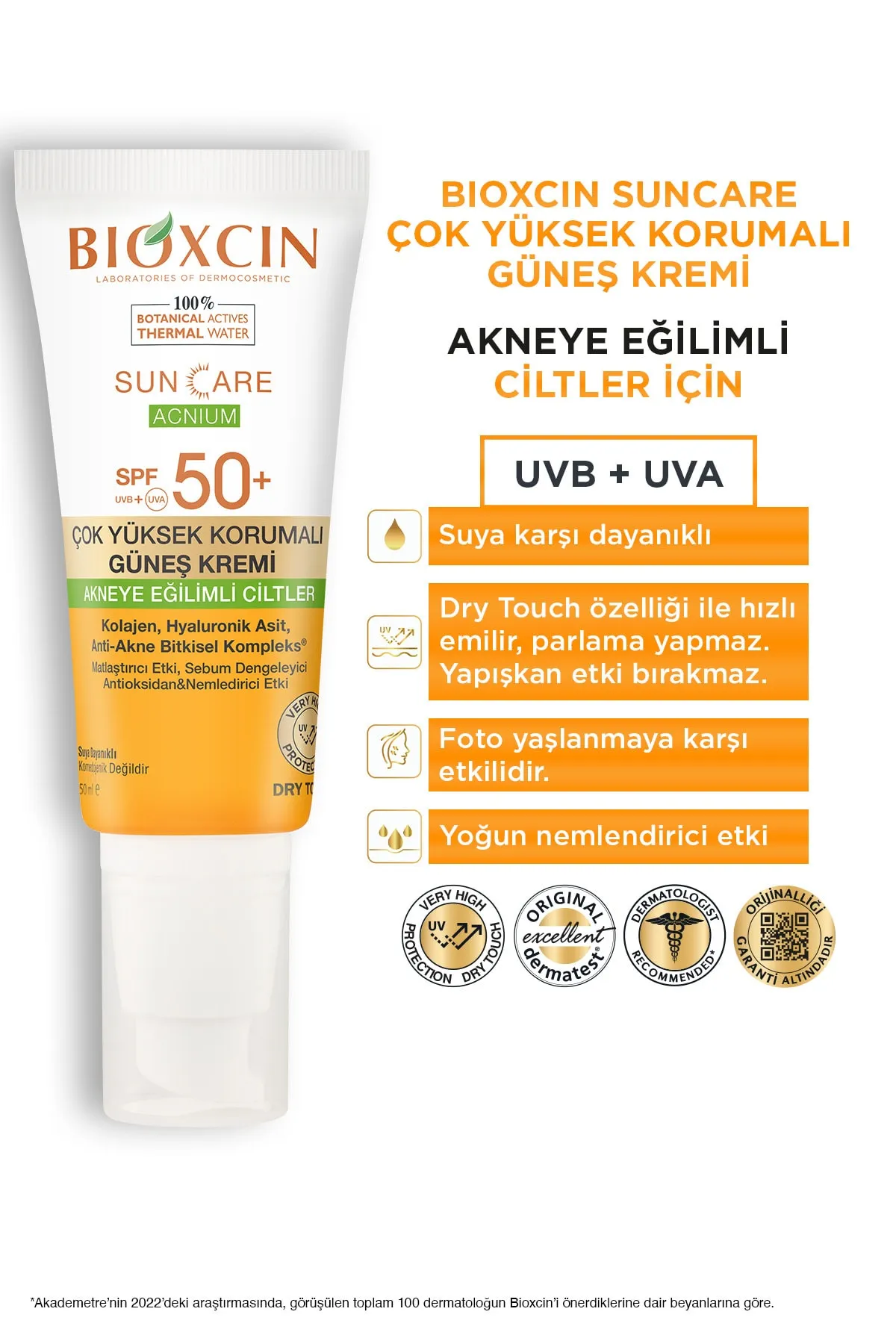 Bioxcin Sun Care Acnium Krem SPF50 50 ml - 7