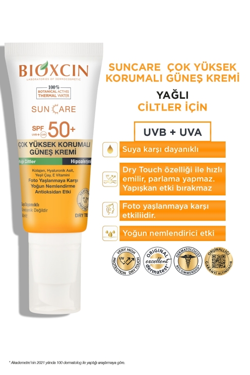Bioxcin Sun Care Yağlı Ciltler İçin Güneş Kremi SPF50+ 50 ml - 2