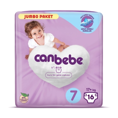 Canbebe Çocuk Bezi 7 Numara 16'lı - canbebe