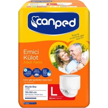 Canped Emici Külot Büyük Boy L Beden 30'lu Yetişkin Hasta Bezi - Canped