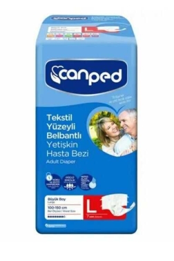Canped Tekstil Yüzey Yetişkin Hasta Bezi Large 7'li - Canped