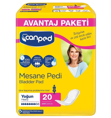 Canped Yoğun Büyük Boy (L) 20'li Mesane Pedi - Canped