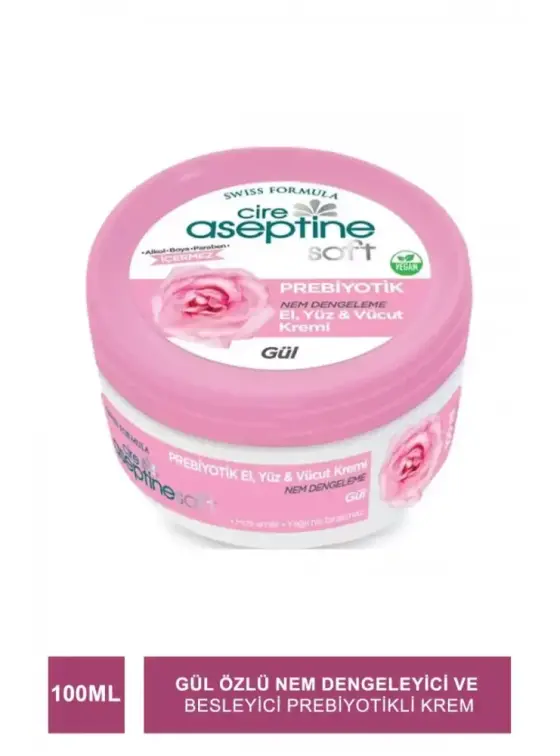 Cire Aseptine Soft Prebiyotik Gül El Yüz ve Vücut Kremi 100 ml - 1