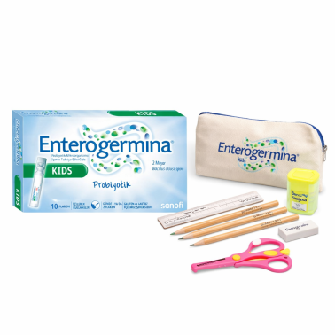 Enterogermina Kids Probiyotik 10 Flakon + Kalemlik Kırtasiye Seti Hediyeli - 