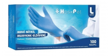 Haspet Mavi Muayene Eldiveni Large 100 lü - Haspet