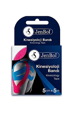 Jenbol Kinesiology Tape Ağrı Bandı 5 cm x 5 m - Pembe - Jenbol
