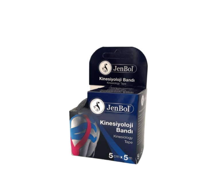 Jenbol Kinesiology Tape Ağrı Bandı 5 cm x 5 m - Siyah - 1