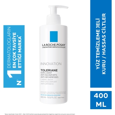 La Roche-Posay Toleriane Caring Krem Temizleyici Kuru/Hassas Ciltler 400Ml - La Roche Posay