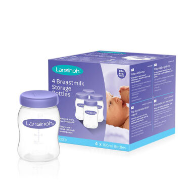 Lansinoh Anne Sütü Saklama Şişeleri 4 x 160ml - Lansinoh