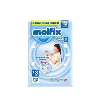 Molfix Bebek Bezi No: 3 Ultra Fırsat Paketi 112'li - Molfix 