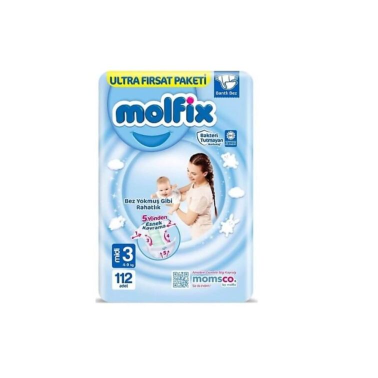 Molfix Bebek Bezi No: 3 Ultra Fırsat Paketi 112'li - 1