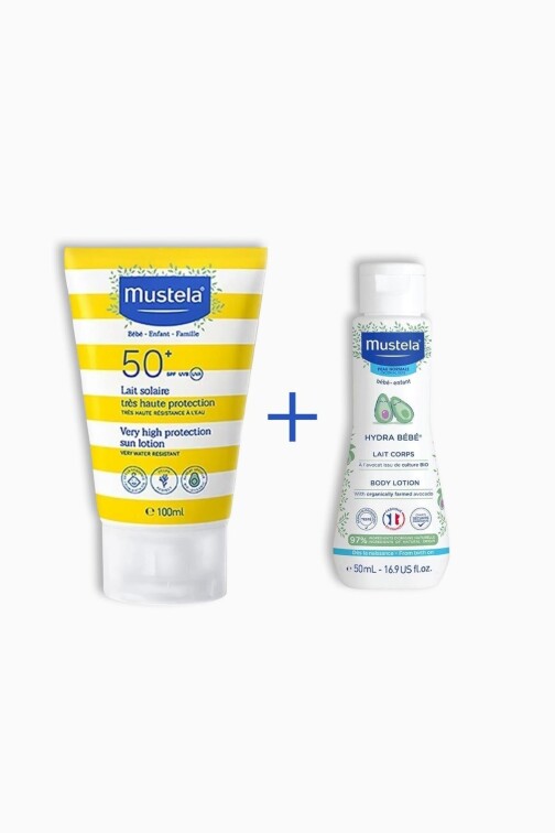 Mustela Güneş Losyonu SPF50 100 ml + Mustela Hydra Bebe 50 ml - 1