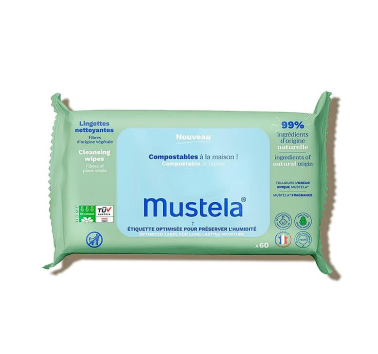 Mustela Kompost Edilebilir Islak Mendil 60 Yaprak - Mustela