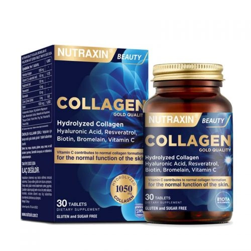 Nutraxin Hidrolize Kolajen Hyaluronic Acid 30 Tablet Gold Collagen - Nutraxin