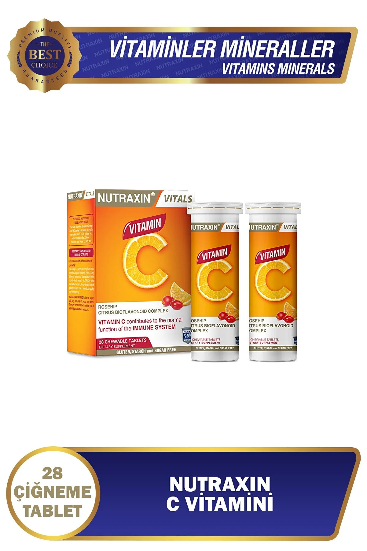 Nutraxin C Vitamini Çiğneme 28 Tablet - Nutraxin