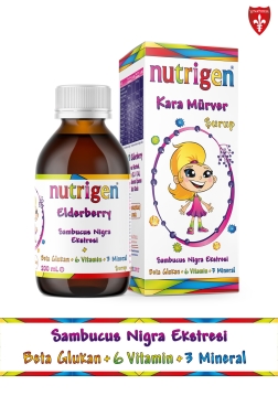 Nutrigen Elderberry Kara Mürver + Beta-Glukan + Bal Şurup 200 ml - Nutrigen