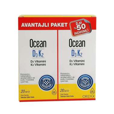 Ocean D3K2 20 ml Damla 2'li - Orzax Ocean