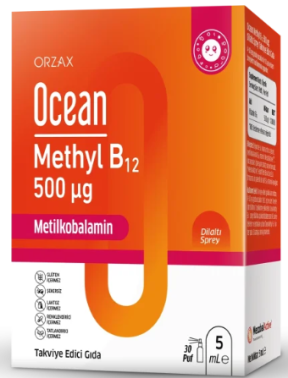 Ocean Methyl B12 5 ml Dilaltı Sprey / 30 doz - Orzax Ocean