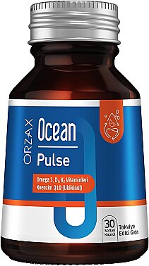 Ocean Pulse Omega 3- Vit K2 - Vit D3 -Ubiquinol 30 Kapsül - Orzax Ocean
