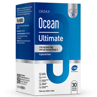 Ocean Ultimate Balık Yağı 1200 mg 30 Kapsül - Orzax Ocean