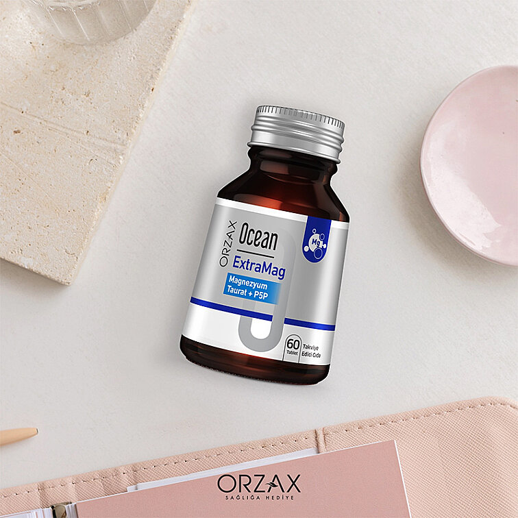 Orzax Ocean ExtraMag Magnezyum Taurat+P5P Takviye Edici Gıda 60 Tablet - 2