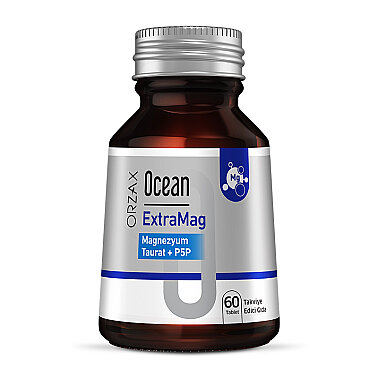 Orzax Ocean ExtraMag Magnezyum Taurat+P5P Takviye Edici Gıda 60 Tablet - Orzax Ocean