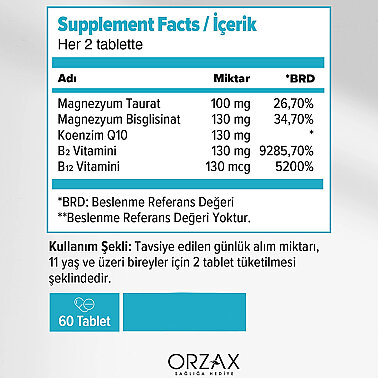 Orzax Ocean ExtraMag Migra Takviye Edici Gıda 60 Tablet - 3