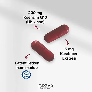 Orzax Ocean Koenzim Q10 200 mg Ubikinon 30 Kapsül - 3
