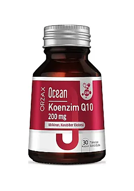 Orzax Ocean Koenzim Q10 200 mg Ubikinon 30 Kapsül - Orzax Ocean
