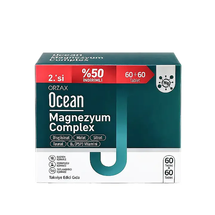 Orzax Ocean Magnezyum Complex 60 + 60 Tablet - 1