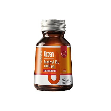 Orzax Ocean Methyl B12 Takviye Edici Gıda 60 Dilaltı Tablet - Orzax Ocean