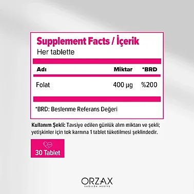 Orzax Ocean Methyl Folat 30 Tablet - 4