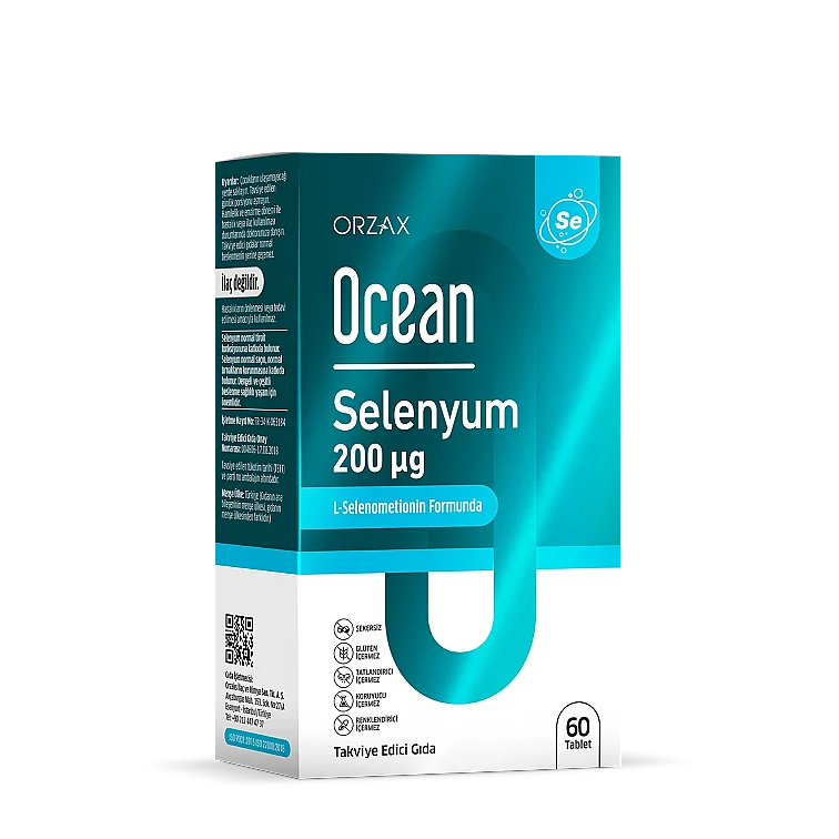 Orzax Ocean Selenyum 200 mcg Yüksek Doz 60 Tablet - 1