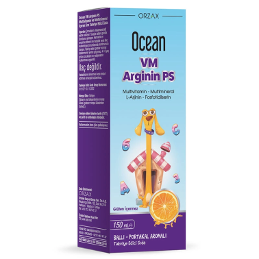 Ocean VM Arginin Ps Ballı Portakal Aromalı Şurup 150 ml - Orzax Ocean
