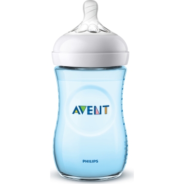 Avent Natural PP Biberon Yavaş Akış 1 Ay+ 260 ml - Mavi - Philips Avent