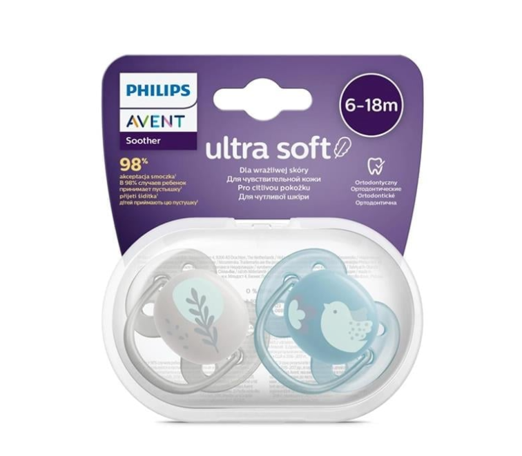 Philips Avent SCF091/15 Ultra Soft 6-18 Ay 2'li Erkek Emzik - 1