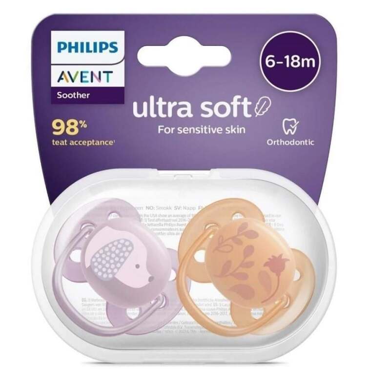 Philips Avent SCF091/18 Ultra Soft 6-18 Ay 2'li Kız Emzik - 1