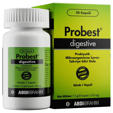Probest Digestive Probiyotik Mikroorganizma İçeren 20 Kapsül - 