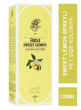Rebul Sweet Lemon Spreyli Pet Şişe Kolonya 125 ml - Rebul