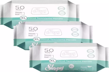 Sleepy Vücut Temizleme Mendili Xl 50'li 3 Adet - sleepy
