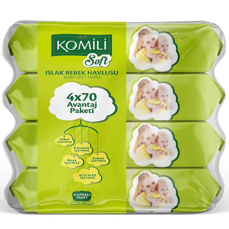 Soft Bebek Islak Mendil 4x70 Adet - 1